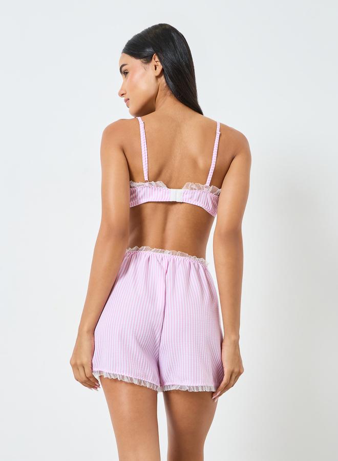 ستايلي مجموعة من صدرية بالكونيت وشورت بوكسر - Image 5